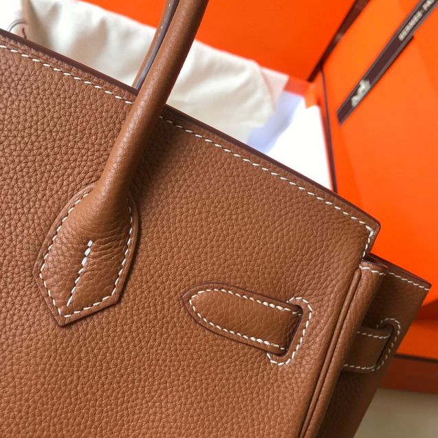 Hermes original togo leather birkin 35 bag H35-1 earth yellow