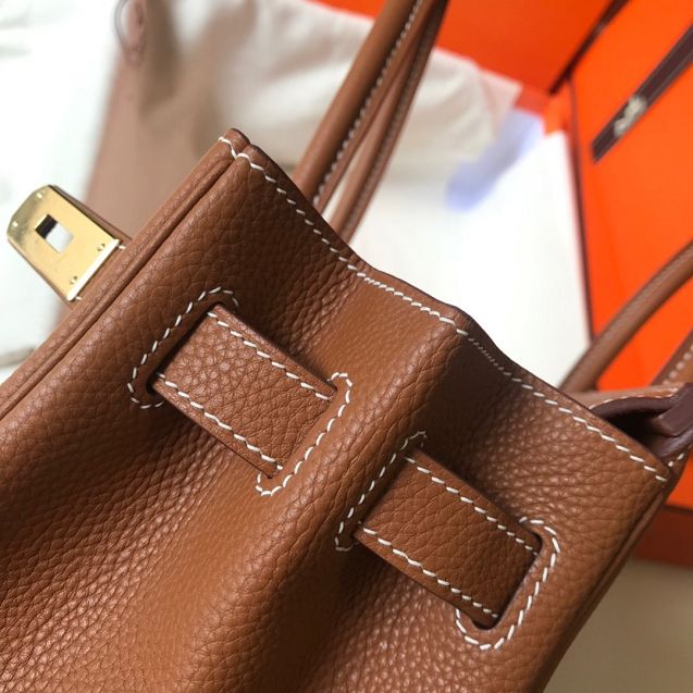 Hermes original togo leather birkin 35 bag H35-1 earth yellow