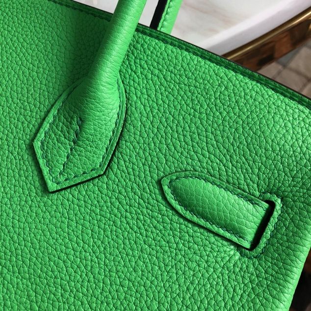 Hermes original togo leather birkin 35 bag H35-1 grass green