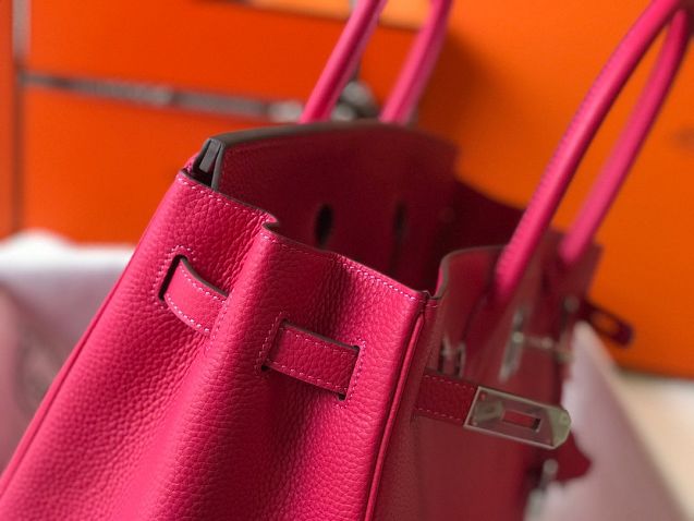 Hermes original togo leather birkin 30 bag H30-1 rose red