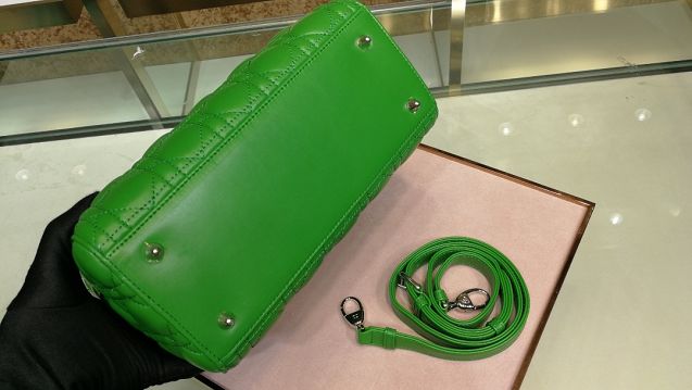 Dior original lambskin lady dior bag 44551 green