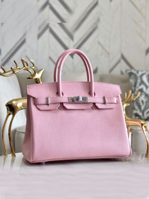 Hermes original epsom leather birkin 30 bag H30-3 3Q rose sakura