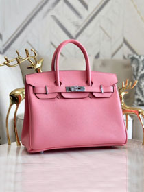 Hermes original epsom leather birkin 30 bag H30-3 cherry pink