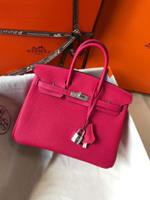 Hermes original togo leather birkin 30 bag H30-1 rose red