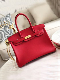 Hermes original togo leather birkin 30 bag H30-1 rouge tomate