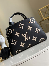 2021 louis vuitton original embossed calfskin montaigne MM handbag M45484 black