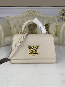 2021 louis vuitton original taurillon calfskin twist one handle bag pm M57214 grey