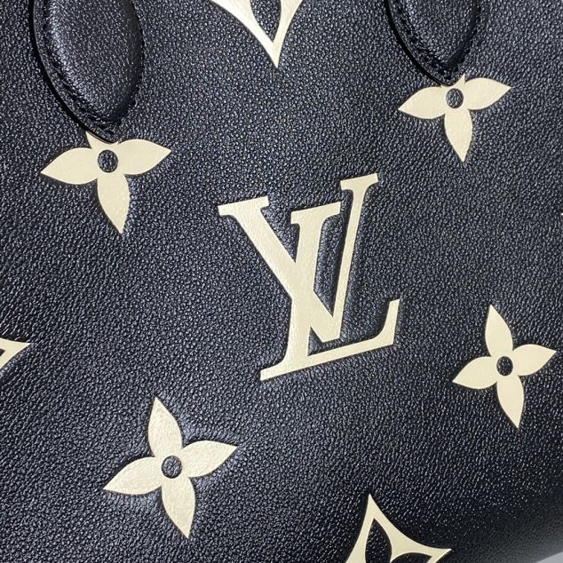 Louis vuitton original embossed calfskin onthego mm M45495 black