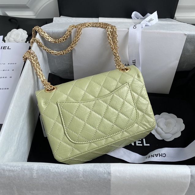 CC original calfskin small 2.55 handbag AS0874 light green