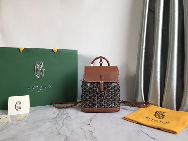 Goyard original canvas alpin mini backpack GY0005 black&brown