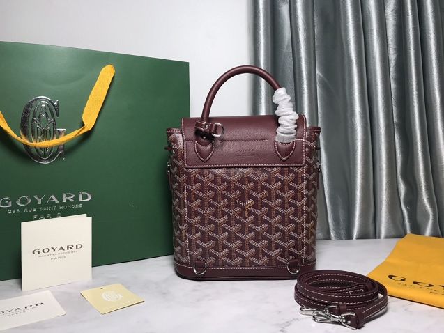 Goyard original canvas alpin mini backpack GY0005 bordeaux