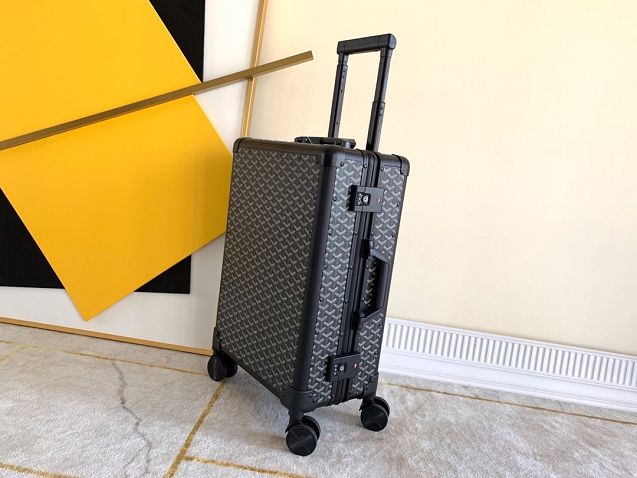 Goyard canvas rolling luggage GY0003 black