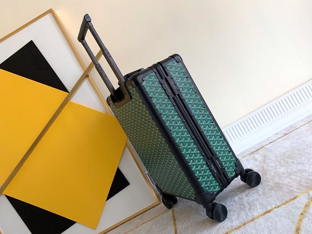 Goyard canvas rolling luggage GY0003 green