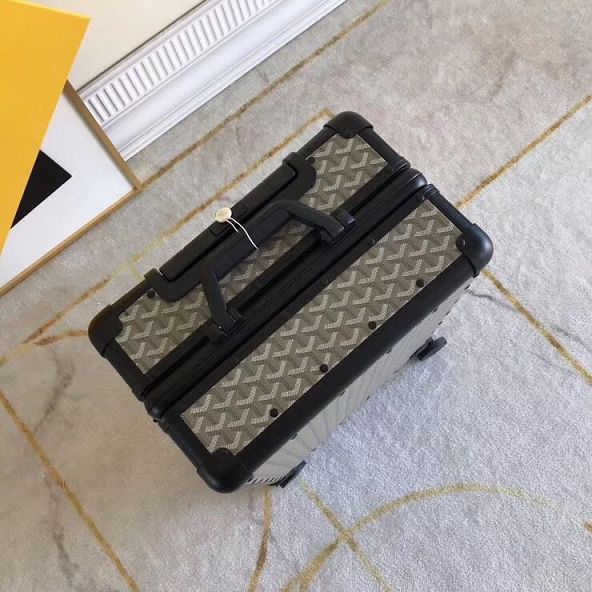 Goyard canvas rolling luggage GY0003 grey