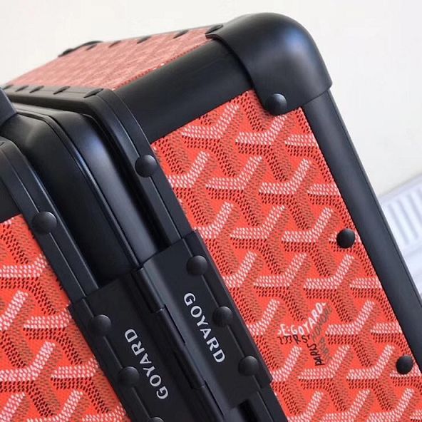 Goyard canvas rolling luggage GY0003 orange