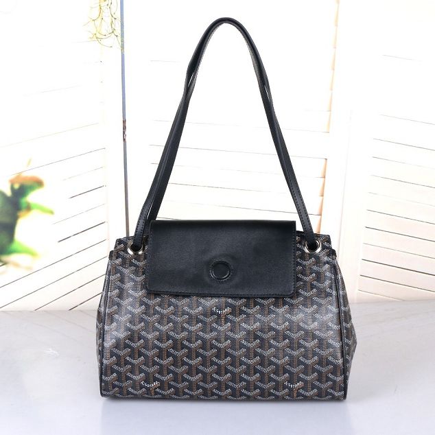 Goyard original canvas rouette shoulder bag GY0004 black