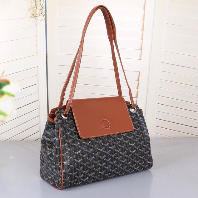 Goyard original canvas rouette shoulder bag GY0004 black&brown