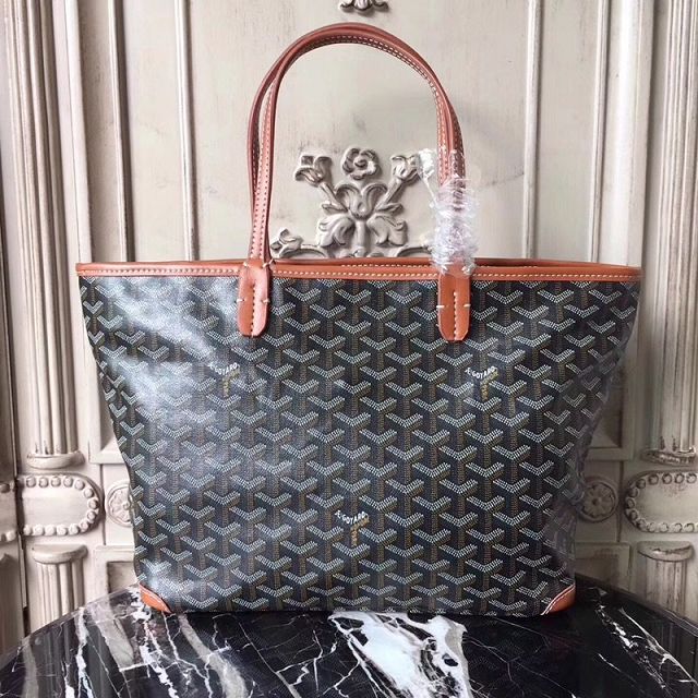 Goyard original canvas artois PM bag GY0002 black&brown