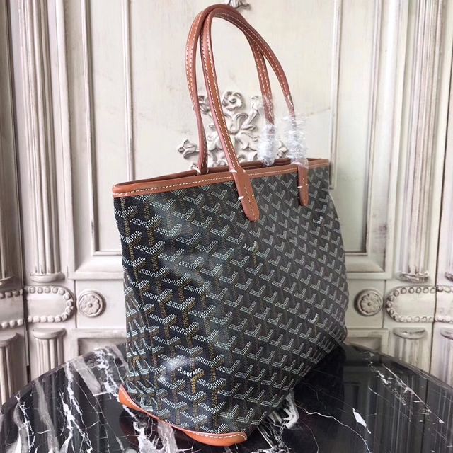 Goyard original canvas artois PM bag GY0002 black&brown