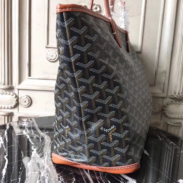 Goyard original canvas artois PM bag GY0002 black&brown