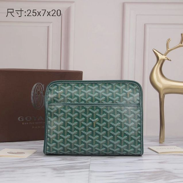 Goyard original canvas clutch GY0008 green