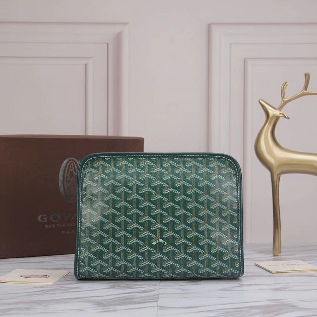 Goyard original canvas clutch GY0008 green