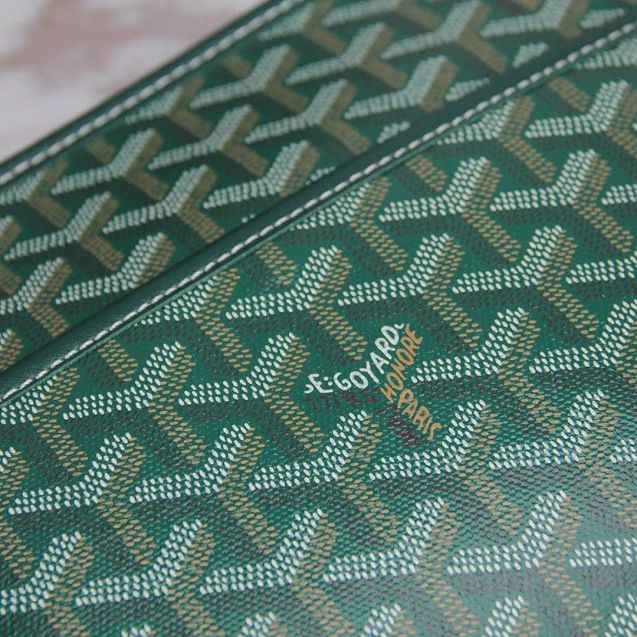 Goyard original canvas clutch GY0008 green