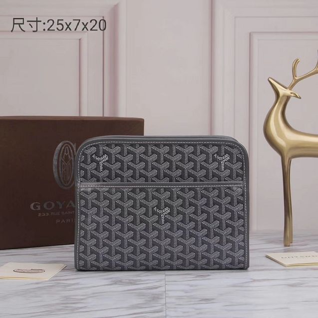 Goyard original canvas clutch GY0008 grey