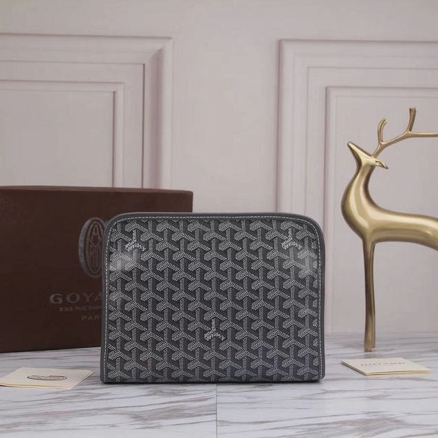 Goyard original canvas clutch GY0008 grey