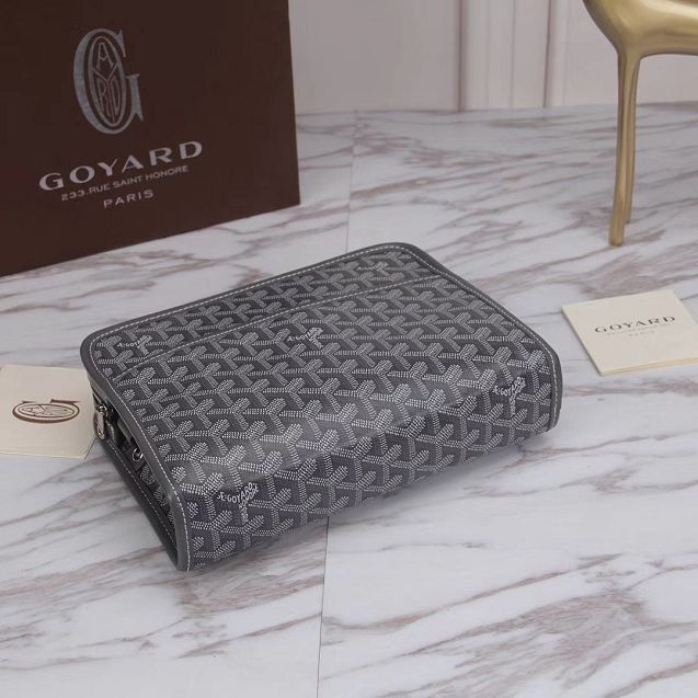 Goyard original canvas clutch GY0008 grey