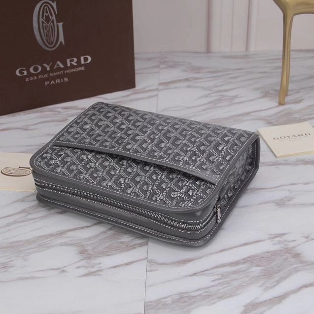 Goyard original canvas clutch GY0008 grey