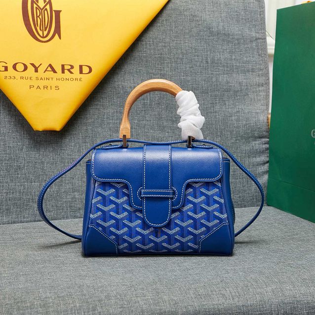 Goyard original canvas  mini saigon bag GY0007 blue