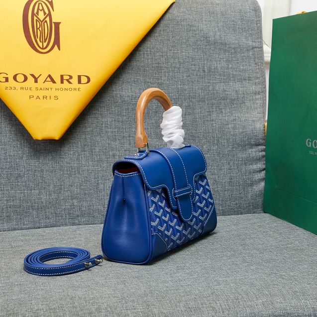 Goyard original canvas  mini saigon bag GY0007 blue