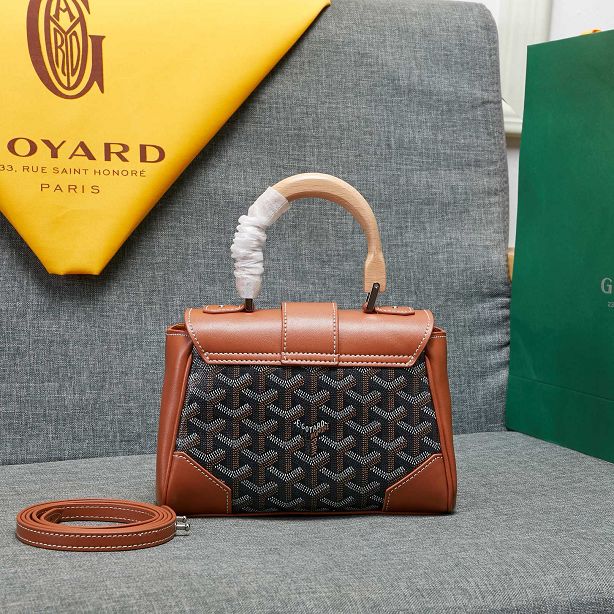 Goyard original canvas  mini saigon bag GY0007 brown