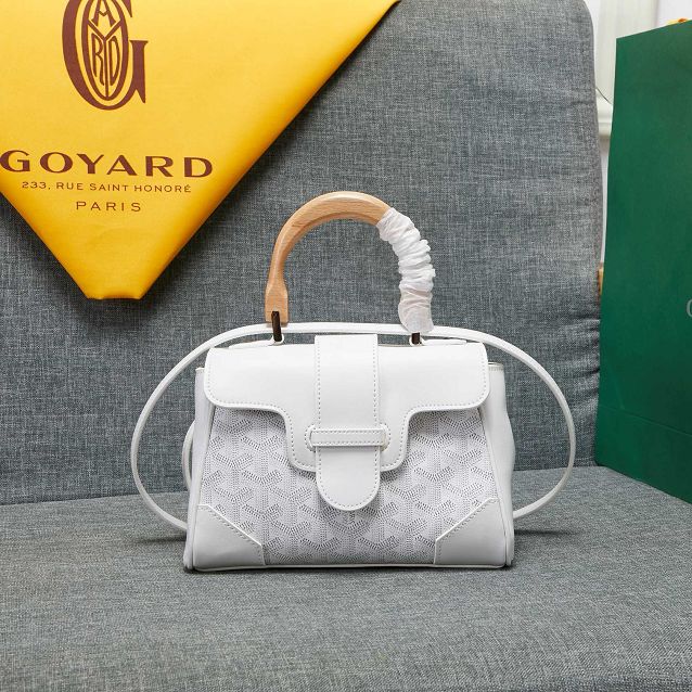 Goyard original canvas mini saigon bag GY0007 white