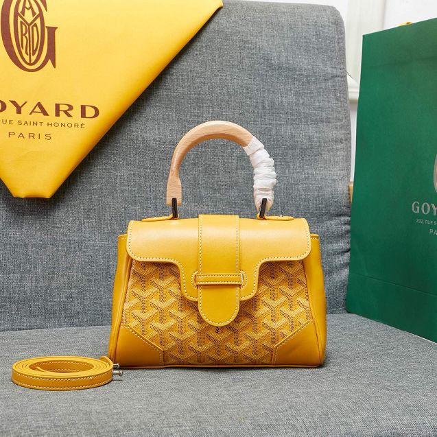 Goyard original canvas  mini saigon bag GY0007 yellow