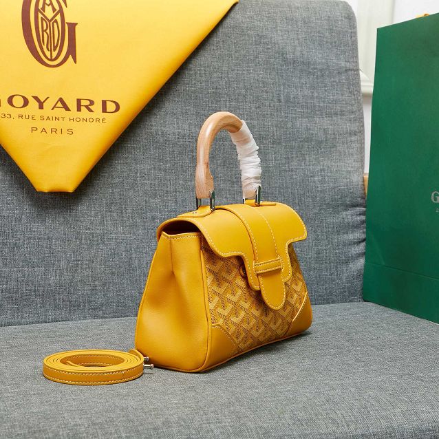 Goyard original canvas  mini saigon bag GY0007 yellow