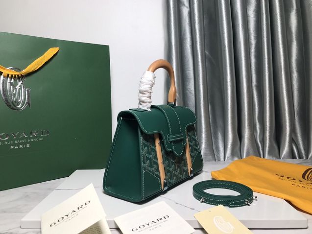 Goyard original canvas saigon structure mini bag GY0009 green