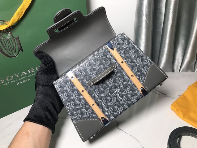 Goyard original canvas saigon structure mini bag GY0009 grey