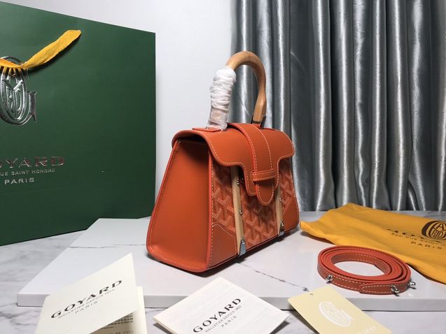 Goyard original canvas saigon structure mini bag GY0009 orange