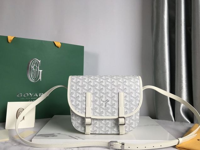 Goyard original canvas belvedere bag GY0013 white