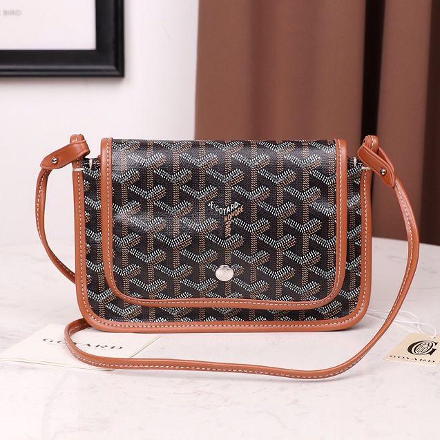 Goyard original canvas plumet pouch GY0010 black&brown