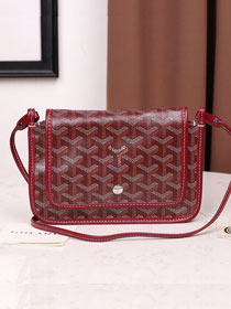 Goyard original canvas plumet pouch GY0010 wine red