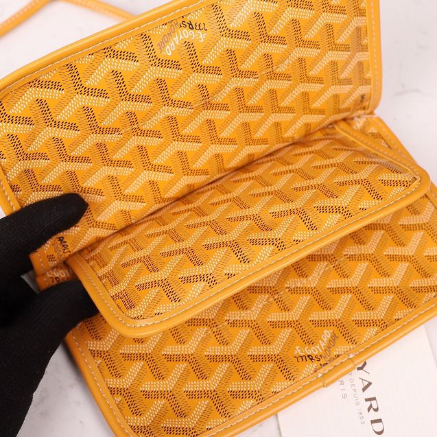 Goyard original canvas plumet pouch GY0010 yellow