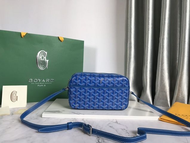 Goyard original canvas cap vert bag GY0015 blue