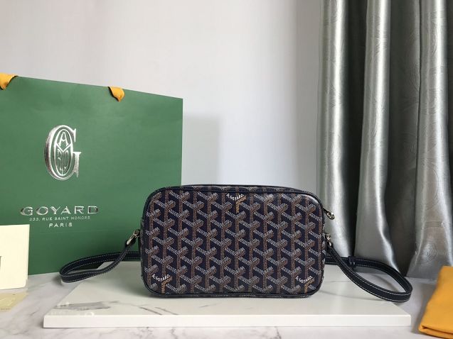 Goyard original canvas cap vert bag GY0015 navy blue