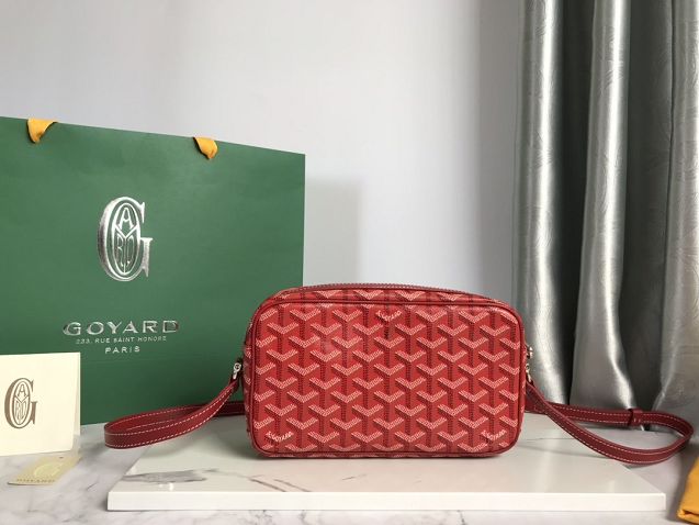 Goyard original canvas cap vert bag GY0015 red