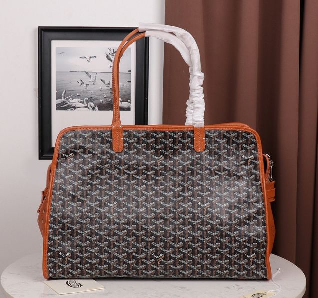 Goyard original canvas hardy tote bag GY0014 black&brown