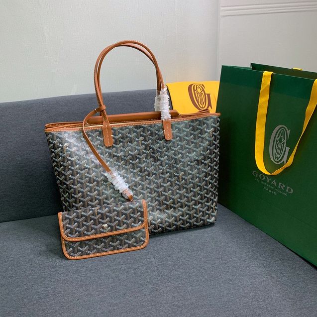 Goyard original canvas isabelle tote pm bag GY0025 black&brown