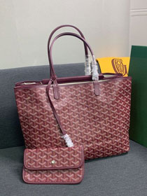 Goyard original canvas isabelle tote pm bag GY0025 wine red